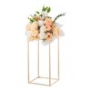 Kvetinový stojan 10 ks, 40 cm, obdĺžnikový, zlatý, akrylátový