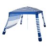 Plážová kabína 2.4×2.4 m, upf 50+, bočná stena, nastaviteľná výška