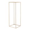 Stojan na kvety 10 ks, 80cm stĺp, kovový laminát, zlatý, obdĺžnikový
