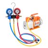Vákuová pumpa s manometrom 2-stupňová 7CFM 198L/min na R134a/R22/R410a