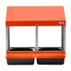 Hniezdne boxy 2 priehradky, pozink. oceľ/plast, nástenné, oranžové