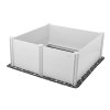 Box pre odchov šteniat 60×60×24 inch pvc, nastaviteľné dvere