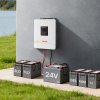 Hybridný solárny menič 4000W 24V DC→230V AC čistý sínus MPPT 120A wifi