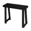 Konzolový stôl 91,5 cm, úzky čierny, drevený, jednoduchá montáž