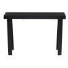 Konzolový stolík 118 cm, drevený, úzky dlhý, čierny, pre chodbu