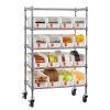 Mobilná polica na kolieskach 5 poschodí, 16 boxov, oceľová konštrukcia