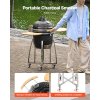 Kamado gril na uhlie 450mm keramický, 4 kolieska (2 aret.), teplomer