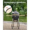 Kamado gril na uhlie 450mm keramický, 4 kolieska (2 aret.), teplomer