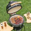 Kamado gril na uhlie 450mm keramický, 4 kolieska (2 aret.), teplomer