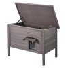 Vonkajší drevený domček pre mačky s penovým zateplením, 34"L×22"W×27"H
