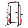 Posilňovací power rack s nastaviteľnou výškou, j-háky, hrazda, dipy