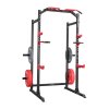 Posilňovací power rack s nastaviteľnou výškou, j-háky, hrazda, dipy