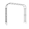 Záhradný kovový oblúk 2.4×3.2×0.4 m, s kolíkmi pre popínavé rastliny