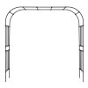 Záhradný oblúk kovový 2.4×2.5×0.4 m pre popínavé rastliny s kolíkmi