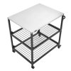 Grilovací vozík s nerezovým stolom 800×610 mm, 4 kolieska, 2 police