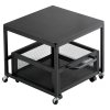 Stojan pod mini chladničku s úložným vozíkom 198 lbs nosnosť, čierny