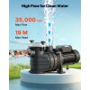 Bazénové čerpadlo 3000W, 35 000 L/H, 19 m, 220–240V, časovač