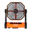 Prenosný nabíjateľný stolný ventilátor 203.2 mm, 4 rýchlosti, led