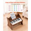 Detské klávesy 25 kláves, drevené, realistický zvuk, dvojité napájanie