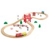 Drevená vláčiková sada 39 ks s magnetickými vláčikmi a doplnkami