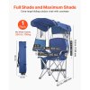 Kempingová stolička s markízou, 2 držiaky, nosnosť 150 kg, s taškou