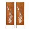 Kovový súkromný panel 50×160cm s predĺženými kolíkmi a oceľovou platňou