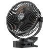 Prenosný klipový ventilátor dobíjací USB 3 rýchlosti so svorkou