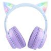 ONIKUMA B90 Cat Ear Wireless Bluetooth Headphones, RGB Lights, HD Microphone