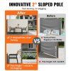 Zatahovacia bočná markíza 71''×118'' 180g polyester vodeodolná UV30+