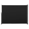 Výsuvná bočná markíza 180×300 cm polyester 180 g/m², vodeodolná čierna