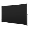 Výsuvná bočná markíza 180×300 cm polyester 180 g/m², vodeodolná čierna
