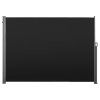 Výsuvná bočná markíza 180×300 cm polyester 180 g/m², vodeodolná čierna