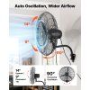 Stenný ventilátor 610 mm, oscilujúci, 3 stupne, s hmlou, IP44