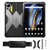FOSSiBOT DT2 Rugged Tablet, Android 13, 4G Dual SIM, 10.4'' 1200x2000 IPS Display, MTK Helio G99 Octa Core 2.0GHz, 12GB RAM 256GB ROM, WiFi6 Bluetooth5.0, 64MP+32MP Camera, 22000mAh 66W Fast Charge, LED Flasher, Water/Dust/Shock-proof, Face ID - Grey
