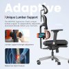 NEWTRAL NT002 Ergonomic Chair Adaptive Lower Back Support with Footrest 4 Recline Angle Adjustable Backrest Armrest Headrest 5 Positions to Lock Aluminum Alloy Base - Pro Version