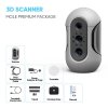 3DMakerpro Mole 3D Scanner Premium Edition, 0.05mm Accuracy, 0.1mm Resolution, 10fps Frame Rate, Visual Tracking, Facial Scanning, Anti-Shake, 200x100mm Single Capture Range, with Turntable