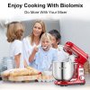 BioloMix 6L Stand Mixer Stainless Steel Bowl 6-speed Kitchen Food Blender Cream Egg Whisk Cake Dough Kneader Bread Maker