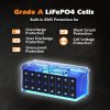 Cloudenergy 24V 100Ah LiFePO4 Battery Pack, 2560Wh Energy, 6000+ Cycles, Built-in 100A BMS, Support in Series/Parallel, Perfect for Replacing Most of Backup Power, RV, Boats, Solar, Trolling motor, Off-Grid