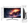 TITAN ARMY C32C1S 1500R Curved Gaming Monitor, 31.5-inch  2560*1440 HVA Fast Panel, 240Hz Refresh Rate, 1ms GTG, Adaptive Sync, HDR400, 99% sRGB, Game Plus Mode, Support PIP & PBP Display, Low Blue Light
