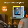 AOSEED X-MAKER 3D Printer for Kids and Beginner, Leveling-Free Bed, Wi-Fi Printing, Ultra Silent, App Control, PLA/ABS Filament Supported