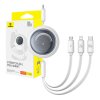 145239 8 rychlonabijaci kabel 3v1 baseus free2draw usb c na usb c lightning micro 100w 1 1 m biely