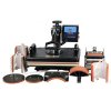 SHUOHAO 8 In 1 Heat Press Machine, 15*15in, For Cap/Bag/Mouse/Pad/Phone Case/Tape/Stickers/Mug/Plate/Puzzle/T-shirts