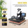 SHUOHAO 8 In 1 Heat Press Machine, 15*15in, For Cap/Bag/Mouse/Pad/Phone Case/Tape/Stickers/Mug/Plate/Puzzle/T-shirts
