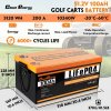 Cloudenergy 48V(51.2V) 100Ah LiFePO4 Golf Cart Battery, with 20A Charger, 5120Wh Energy, Built-in 200A Bluetooth BMS, 10240W Max. Load Power, Touch Monitor, 6000+ Cycles, for Golf Carts, Trolling Motor