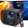 [Netflix & Google TV Certified] ETOE E3 Pro Projector, Dolby Digital Plus, Native 1080P, 600 ANSI Lumens, Google TV 11.0, Amlogic S905, 2GB+16GB, 5G WiFi, 4K Decoding, Auto Focus & Keystone Correction, Play Store Pre-installed, Google Assistant