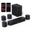 Ultimea Aura A40 7.1 Soundbar Subwoofer Speaker Kit, 7.1 Channel, App Control, 10 Bands Equalizer Settings, 121 Preset EQ Matrices, Bluetooth 5.3, 330W Peak Power