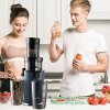 BioloMix SJ-017 Cold Press Juicer, with 78mm/3.07in Feed Chute, 200W 40-65RPM Powerful Motor, Low Noise Slow Masticating Juice Machine