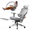 NEWTRAL NT002 Ergonomic Chair, Adaptive Lower Back Support, Adjustable Armrest Headrest Footrest, Gray