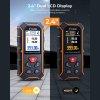 CIGMAN CD-60R 393Ft/120M Bilateral Red Laser Measure, LCD Display, with 6 Units Ft/in/M, Angle Sensor, Multiple Measure Mode, Magnetic Back