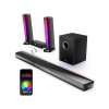 Ultimea Apollo S80 5.1 Soundbar, Smart APP Control, Dynamic Lighting Effects, RGB Light & Brightness Adjustment, 121 Preset EQ Matrices, Detachable Design